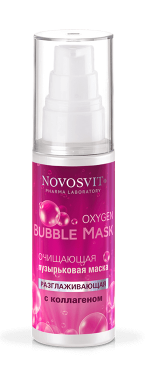 Cleansing bubble mask with collagen “smoothing” NOVOSVIT - narodkosmetika.com