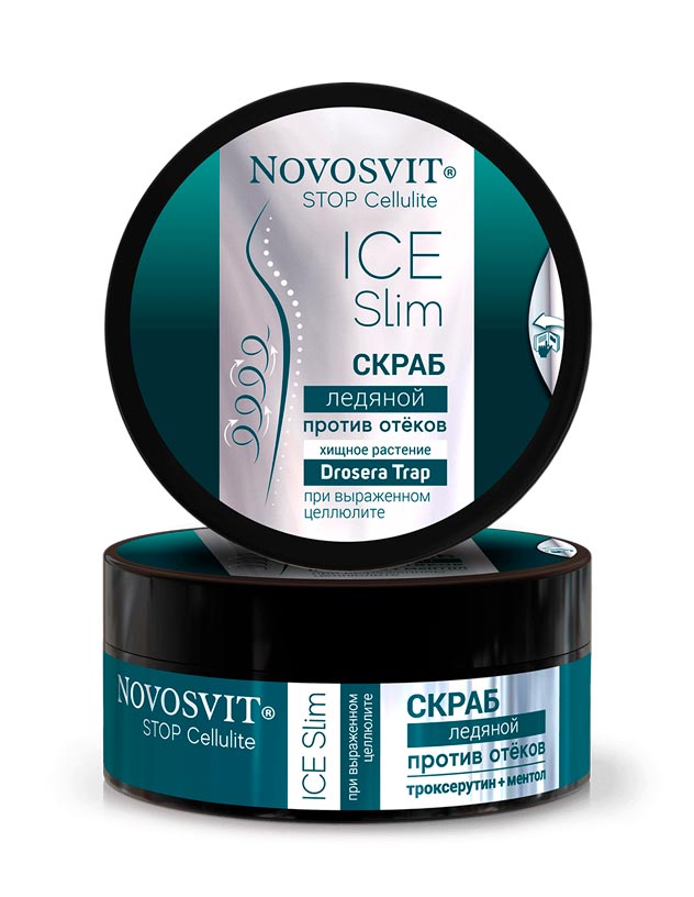 Ice scrub against edema with pronounced cellulite ICE Slim NOVOSVIT - narodkosmetika.com