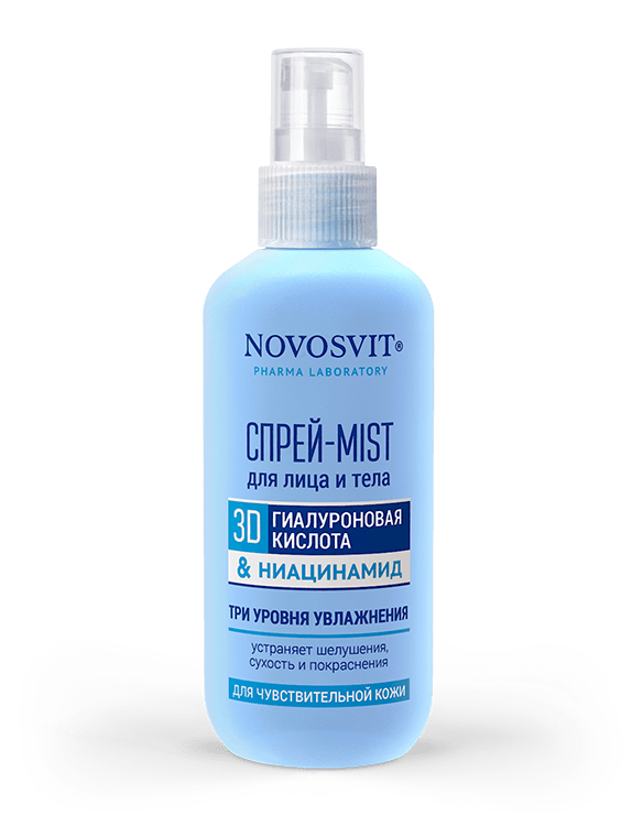 Spray-MIST for face and body "3D Hyaluronic acid & Niacinamide" NOVOSVIT - narodkosmetika.com