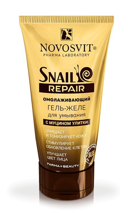 Anti-aging gel-jelly for washing with snail mucin NOVOSVIT - narodkosmetika.com
