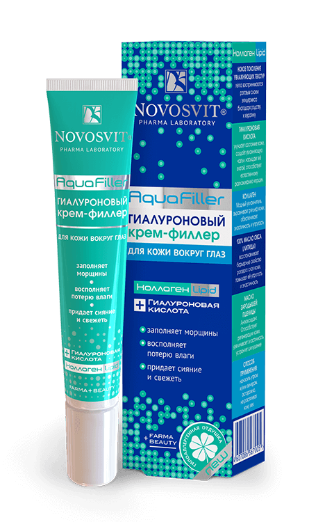 Hyaluronic Cream-Filler "AquaFiller" for the skin around the eyes NOVOSVIT - narodkosmetika.com