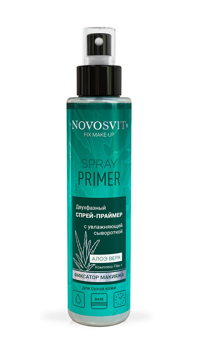 Aloe Vera Bi-Phase Spray Primer Makeup Fixer NOVOSVIT - narodkosmetika.com