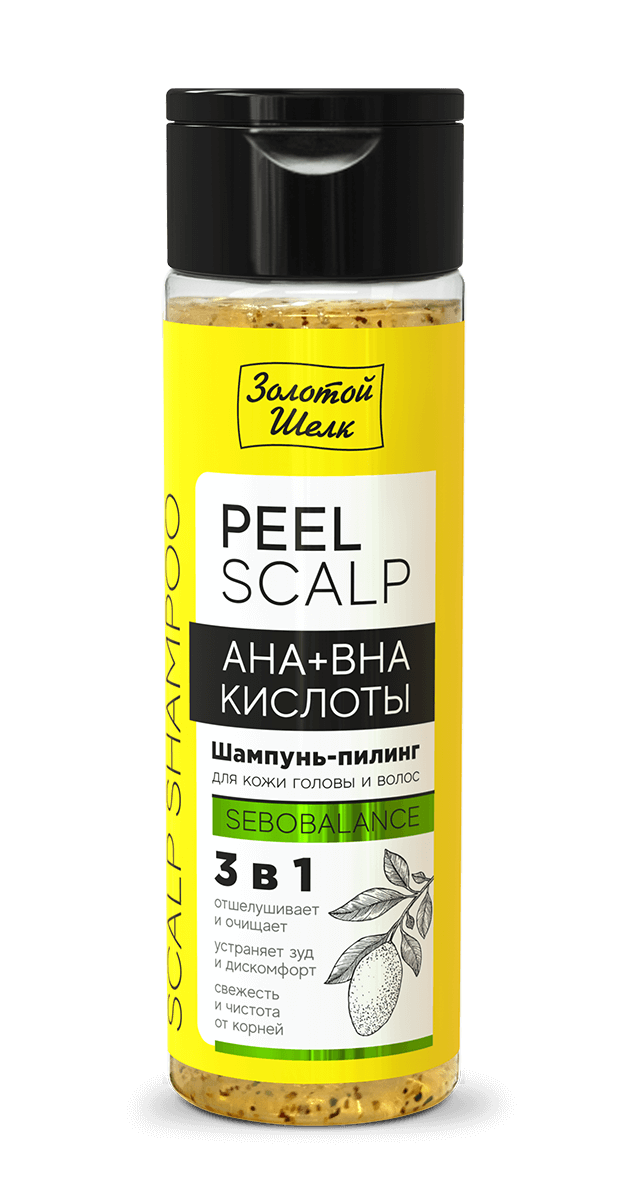 Shampoo-peeling AHA + BHA acids for scalp and hair Zolotoy Shelk - narodkosmetika.com