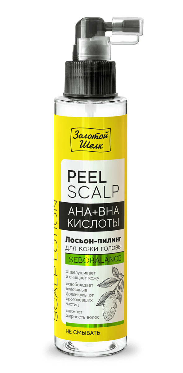 Scalp peeling lotion AHA + BHA acids Zolotoy Shelk - narodkosmetika.com